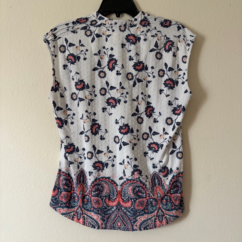 Daniel Rainn Caleena Pleated Shoulder Crochet Detail Knit Top Size Large Shirt - Picture 8 of 8
